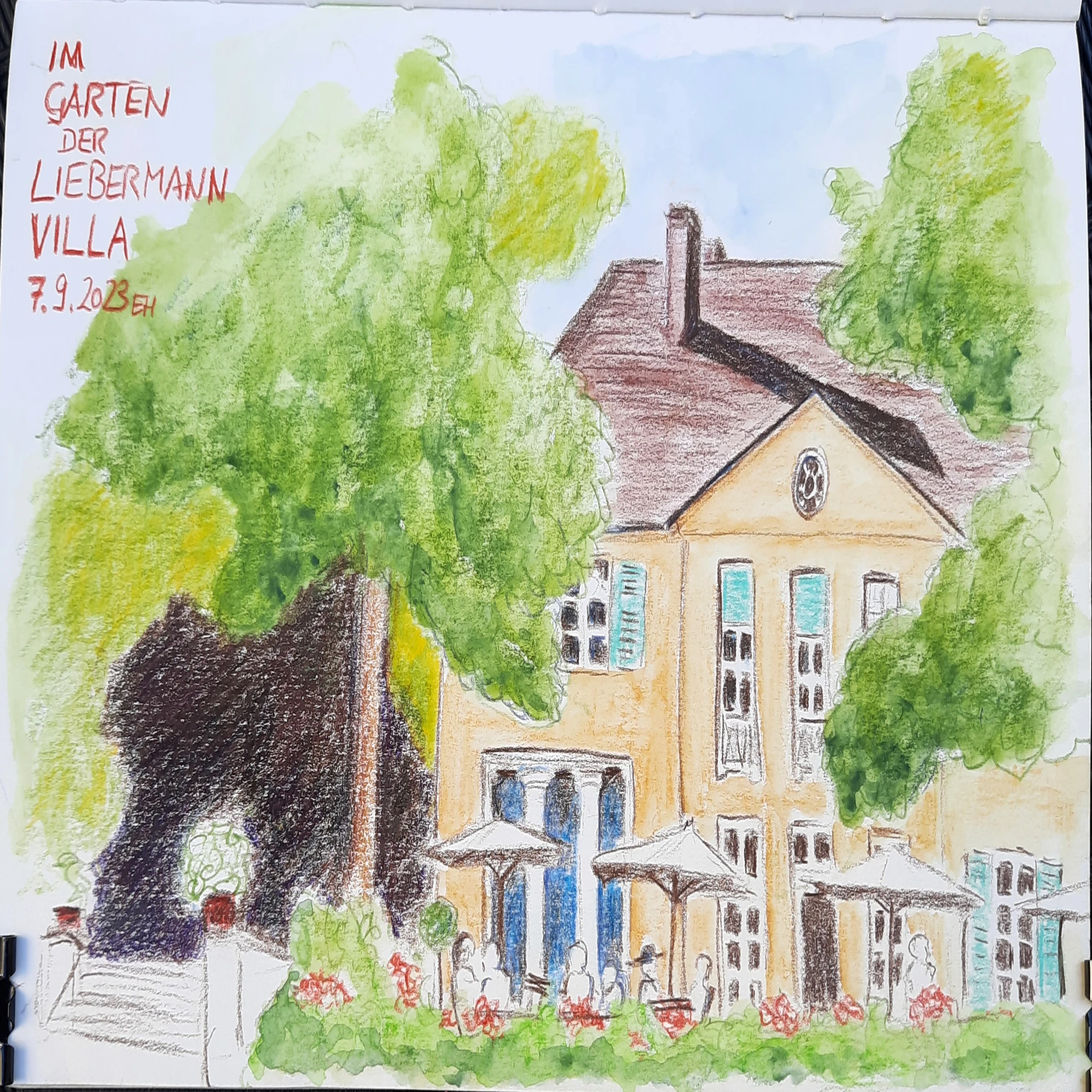 Entspannter Nachmittag im Garten der Liebermann-Villa